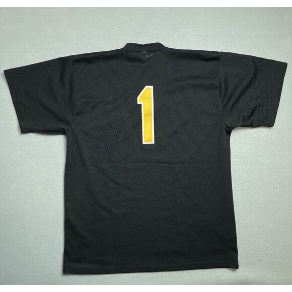 Vintage Don Alleson Athletic Black Baseball 2 Button Jersey Tiger Logo Mesh XL - Picture 9 of 9